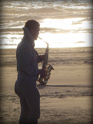 Sax op het strand Kruithoph op Sax. Foto Annemiek Scholten
